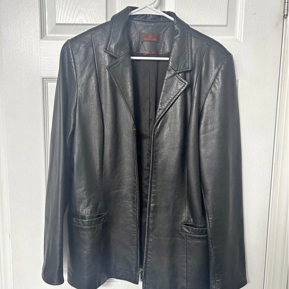 Danier Black Leather Coat